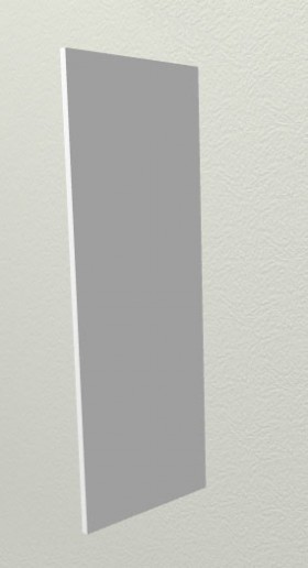 Панель торцевая ВП Капля (для шкафа верхнего высокого) Белый в Яровом - yarovoe.katalogmebeli.com | фото