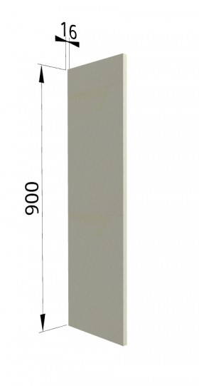 Панель торцевая ВП Квадро (для шкафа верхнего высокого) Ваниль кожа в Яровом - yarovoe.katalogmebeli.com | фото