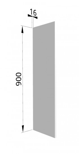 Панель торцевая ВП Ройс (для шкафа верхнего высокого) Белый софт в Яровом - yarovoe.katalogmebeli.com | фото