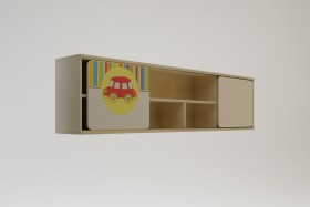 Полка между шкафами 1660 Клаксон (Бежевый/корпус Клен) в Яровом - yarovoe.katalogmebeli.com | фото