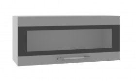 Ройс ПГСФ 800 Шкаф верхний горизонтальный со стеклом с фотопечатью Грей софт в Яровом - yarovoe.katalogmebeli.com | фото
