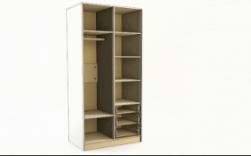 Шкаф 2-х створчатый с ящиками Бэлла (Выбеленное дерево/Белый) в Яровом - yarovoe.katalogmebeli.com | фото 3