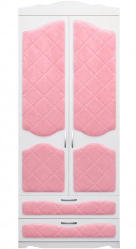 Шкаф 2-х створчатый с ящиками серии Иллюзия 36 Светло-розовый в Яровом - yarovoe.katalogmebeli.com | фото