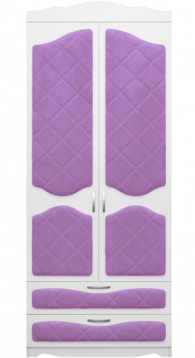 Шкаф 2-х створчатый с ящиками серии Иллюзия 67 Светло-фиолетовый в Яровом - yarovoe.katalogmebeli.com | фото