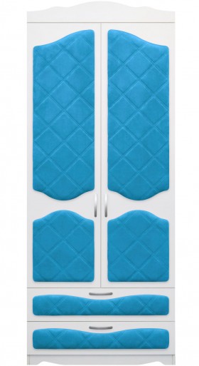 Шкаф 2-х створчатый с ящиками серии Иллюзия 84 Ярко-голубой в Яровом - yarovoe.katalogmebeli.com | фото