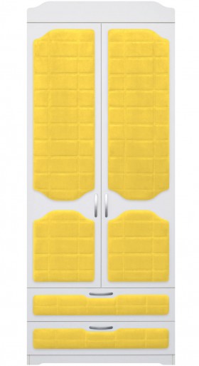 Шкаф 2-х створчатый с ящиками серии Спорт 74 Жёлтый в Яровом - yarovoe.katalogmebeli.com | фото