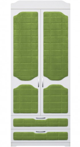 Шкаф 2-х створчатый с ящиками серии Спорт 76 Зелёный в Яровом - yarovoe.katalogmebeli.com | фото