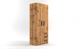 Шкаф 2-х створчатый с ящиками Шервуд (Дуб Вотан) в Яровом - yarovoe.katalogmebeli.com | фото