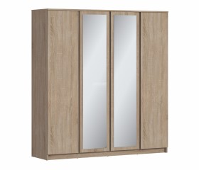 Веста СБ-3082 Шкаф 4х дверный с зеркалами Дуб Сонома в Яровом - yarovoe.katalogmebeli.com | фото