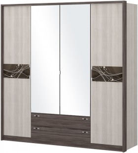 Шкаф четырехстворчатый с зеркалом Шк69.1 Николь в Яровом - yarovoe.katalogmebeli.com | фото