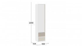 Шкаф для белья комбинированный «Сканди» Дуб Гарден/Белый/Глиняный серый в Яровом - yarovoe.katalogmebeli.com | фото 3