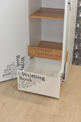 Шкаф для белья «Оксфорд» (Ривьера/Белый с рисунком) в Яровом - yarovoe.katalogmebeli.com | фото 4