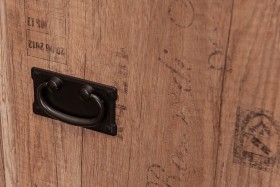 Шкаф для белья «Пилигрим» (Дуб Каньон светлый, Фон серый) в Яровом - yarovoe.katalogmebeli.com | фото 4