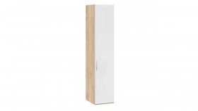 Шкаф для белья с 1 глухой дверью «Эмбер» Яблоня Беллуно/Белый глянец в Яровом - yarovoe.katalogmebeli.com | фото
