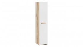 Шкаф для белья с 1-ой дверью «Фьюжн» Дуб Делано/Белый глянец в Яровом - yarovoe.katalogmebeli.com | фото