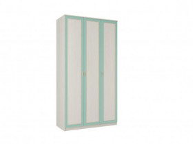 Шкаф для одежды 3-х дверный "Миндаль" (вудлайн кремовый/аруша венге с кожей мята) в Яровом - yarovoe.katalogmebeli.com | фото