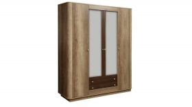 Шкаф для одежды "Фантазия" (дуб каньон/белый/кальяри/4 двери) в Яровом - yarovoe.katalogmebeli.com | фото