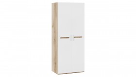 Шкаф для одежды с 2-мя дверями «Фьюжн» Дуб Делано/Белый глянец в Яровом - yarovoe.katalogmebeli.com | фото