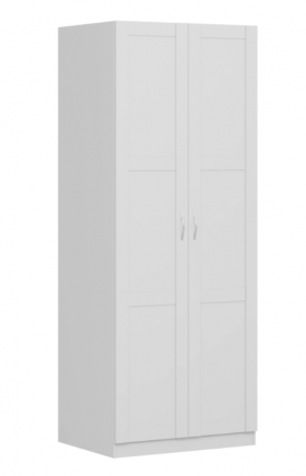 Шкаф двухдверный Пегас сборный белый в Яровом - yarovoe.katalogmebeli.com | фото