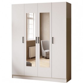 Шкаф комбинированный Ларс (1,6) белый в Яровом - yarovoe.katalogmebeli.com | фото