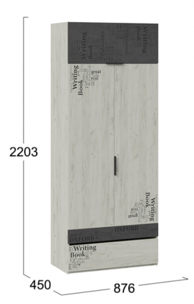 Шкаф комбинированный для одежды «Оксфорд-2» в Яровом - yarovoe.katalogmebeli.com | фото 4