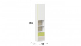 Шкаф комбинированный «Сканди» Дуб Гарден/Белый/Зеленый в Яровом - yarovoe.katalogmebeli.com | фото 4