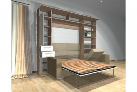 Шкаф-кровать с диваном Каролина в Яровом - yarovoe.katalogmebeli.com | фото 3