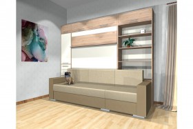 Шкаф-кровать с диваном Каролина в Яровом - yarovoe.katalogmebeli.com | фото 4