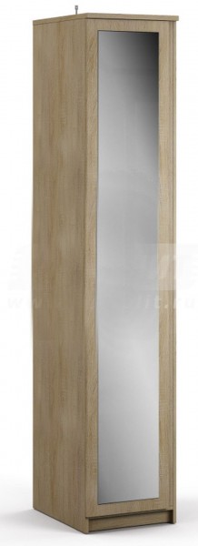 Веста СБ-2260 Шкаф 1 дверный с зеркалом Дуб Сонома в Яровом - yarovoe.katalogmebeli.com | фото