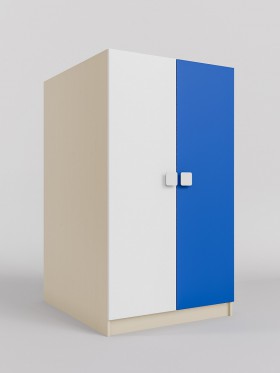 Шкаф под кровать второго яруса Скай (Синий/Белый/корпус Клен) в Яровом - yarovoe.katalogmebeli.com | фото