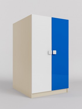 Шкаф под кровать второго яруса Скай люкс (Синий/Белый/корпус Клен) в Яровом - yarovoe.katalogmebeli.com | фото