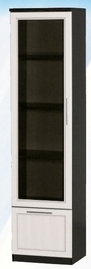 Шкаф средний с ящиком и стеклодверью ДЛЯ ГОСТИНОЙ ШСЯС-450 Венге/Дуб выбеленный в Яровом - yarovoe.katalogmebeli.com | фото