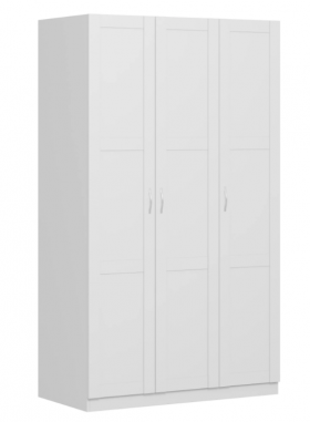Шкаф трехдверный Пегас сборный белый в Яровом - yarovoe.katalogmebeli.com | фото