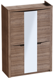 Шкаф трехдверный Соренто Дуб стирлинг/Кофе структурный матовый в Яровом - yarovoe.katalogmebeli.com | фото 1