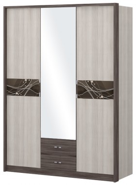 Шкаф трехстворчаты с зеркалом Шк68.1 Николь в Яровом - yarovoe.katalogmebeli.com | фото