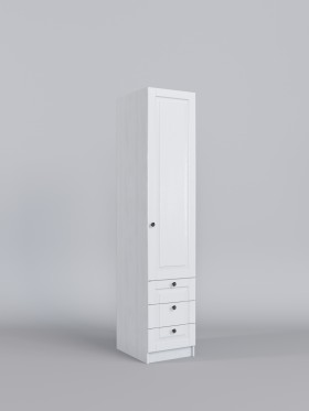 Шкаф угловой (секция с ящиками) Классика (Белый/корпус Выбеленное дерево) в Яровом - yarovoe.katalogmebeli.com | фото