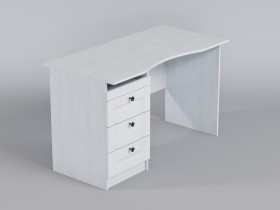 Стол (столешница с выемкой) Классика (Белый/корпус Выбеленное дерево) в Яровом - yarovoe.katalogmebeli.com | фото
