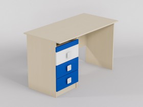 Стол (прямая столешница) Скай люкс (Синий/Белый/корпус Клен) в Яровом - yarovoe.katalogmebeli.com | фото