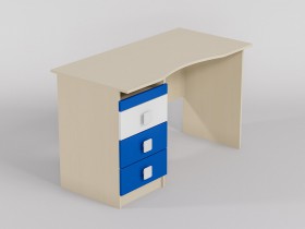 Стол (столешница с выемкой) Скай люкс (Синий/Белый/корпус Клен) в Яровом - yarovoe.katalogmebeli.com | фото 1