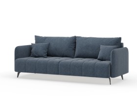 Валериан диван трёхместный прямой Синий, ткань RICO FLEX 101 в Яровом - yarovoe.katalogmebeli.com | фото