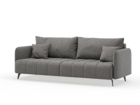 Валериан диван трёхместный прямой Стальной, ткань RICO FLEX 9292 в Яровом - yarovoe.katalogmebeli.com | фото 1