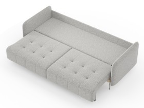 Валериан диван трёхместный прямой Светло-серый, ткань RICO FLEX 108 в Яровом - yarovoe.katalogmebeli.com | фото 2