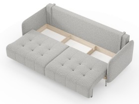 Валериан диван трёхместный прямой Светло-серый, ткань RICO FLEX 108 в Яровом - yarovoe.katalogmebeli.com | фото 3