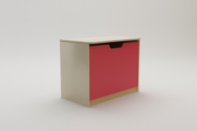 Ящик для игрушек Бэрри (Бежевый/Красный/корпус Клен) в Яровом - yarovoe.katalogmebeli.com | фото