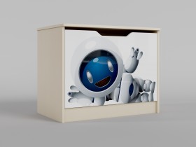 Ящик для игрушек Санни (Белый/корпус Клен) в Яровом - yarovoe.katalogmebeli.com | фото