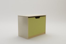 Ящик для игрушек Смайли (Зеленый/корпус Клен) в Яровом - yarovoe.katalogmebeli.com | фото