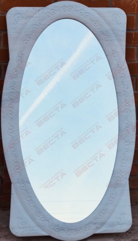 Зеркало Овальное МДФ Белый в Яровом - yarovoe.katalogmebeli.com | фото 1